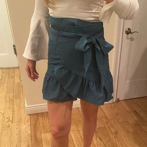 Denim Wrap Skirt